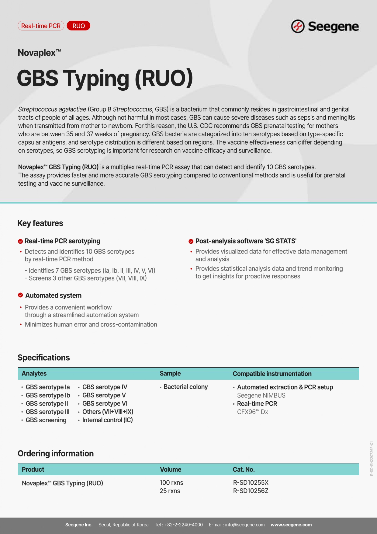 Novaplex&trade; GBS Typing (RUO)